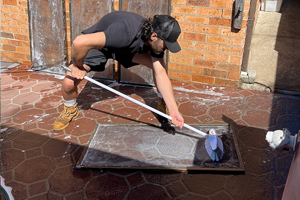 Professional fly screen scrub window cleaning in Sydney