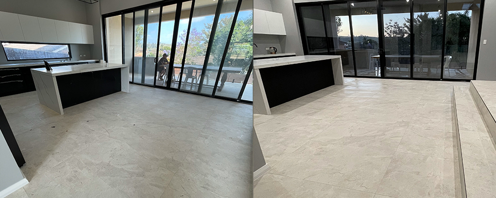 Before post-construction cleaning in Mosman, showing a newly built interior space awaiting cleanup